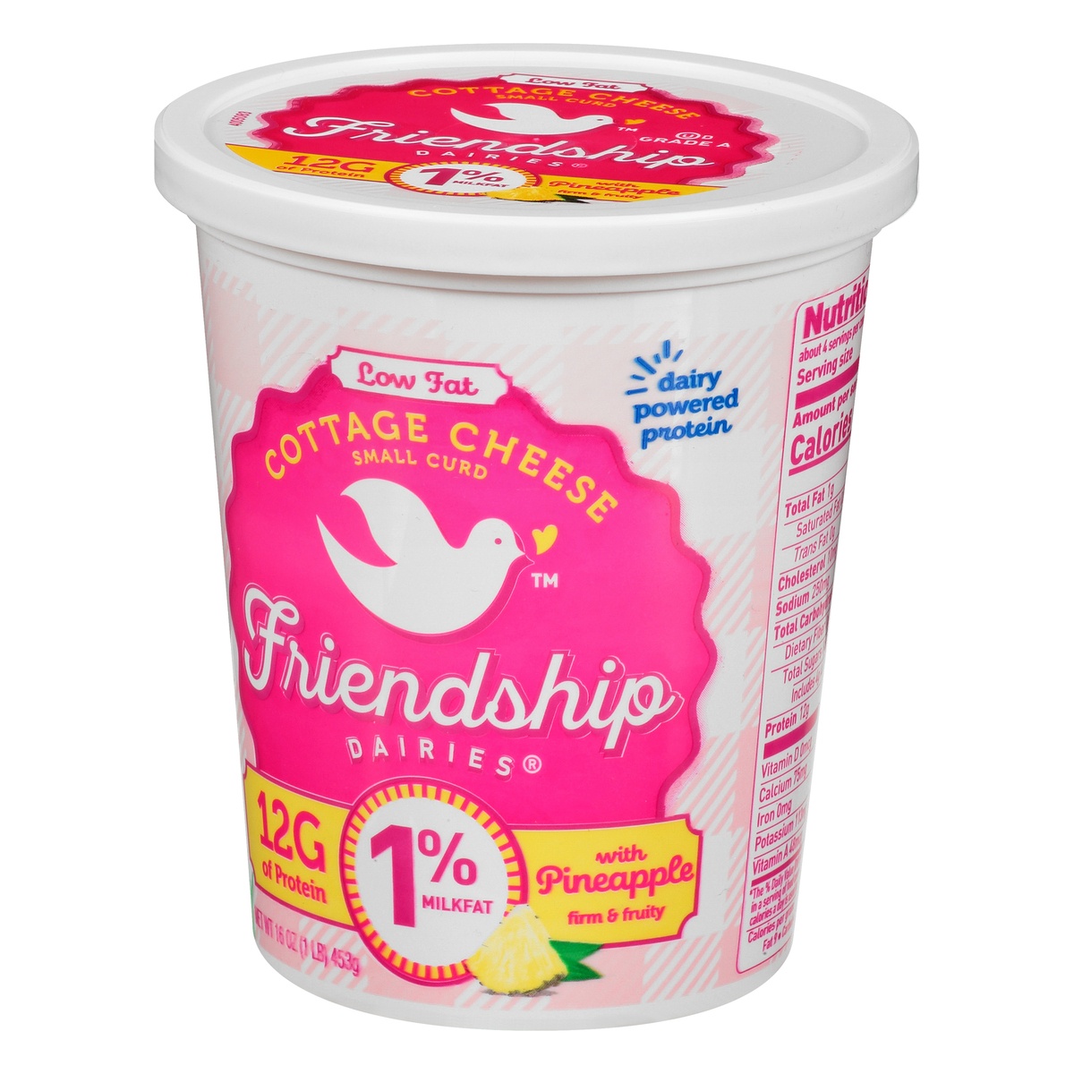 slide 3 of 10, Friendship Dairies 1% Milkfat Cottage Cheese With Pineapple, 16 oz