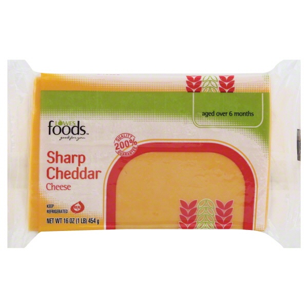 slide 1 of 1, Lowes Foods Sharp Cheddar Cheese Chunk, 16 oz