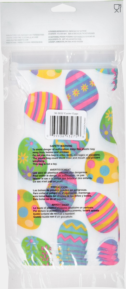 slide 9 of 9, Creative Converting Easter Egg Zip Cello Bag, 12 ct