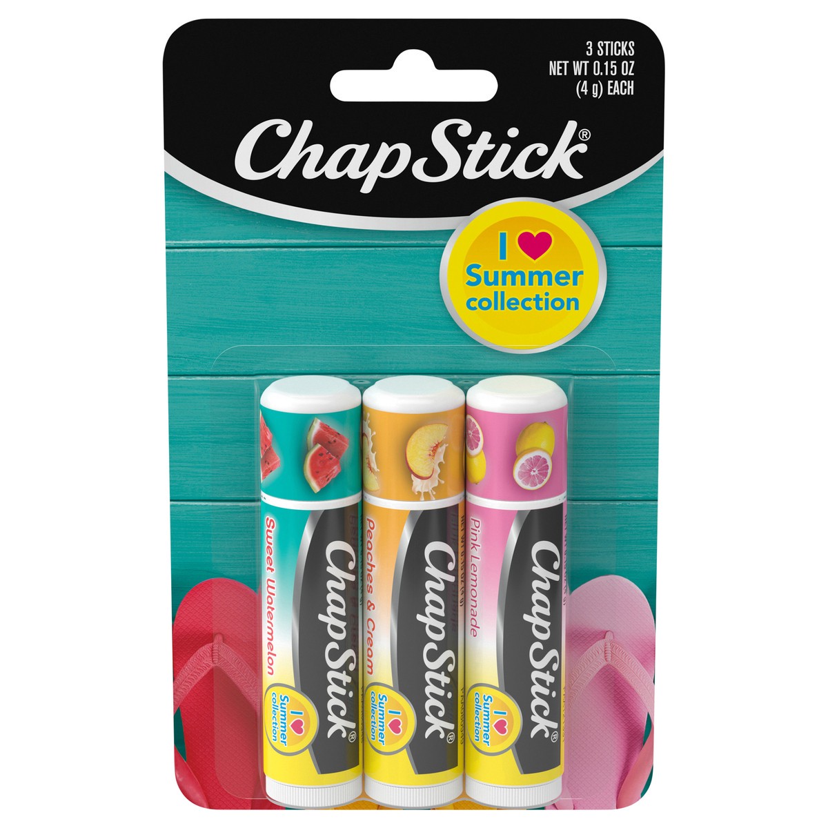 slide 1 of 7, ChapStick I Love Summer Collection, 3 ct