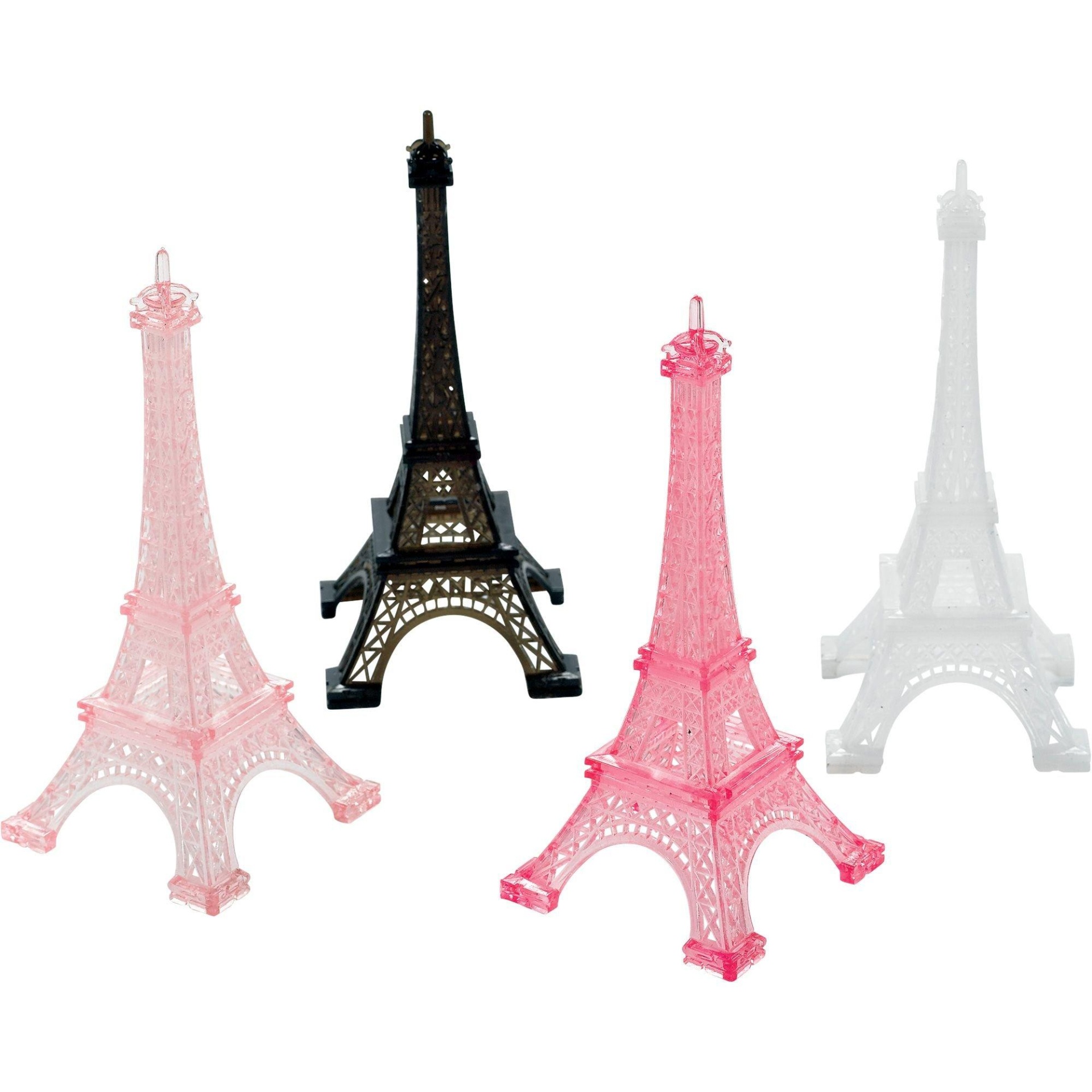 slide 1 of 1, Party City A Day in Paris Eiffel Tower Table Decorations, 4 ct