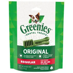 Greenies Regular Original Dental Treats 6 ea