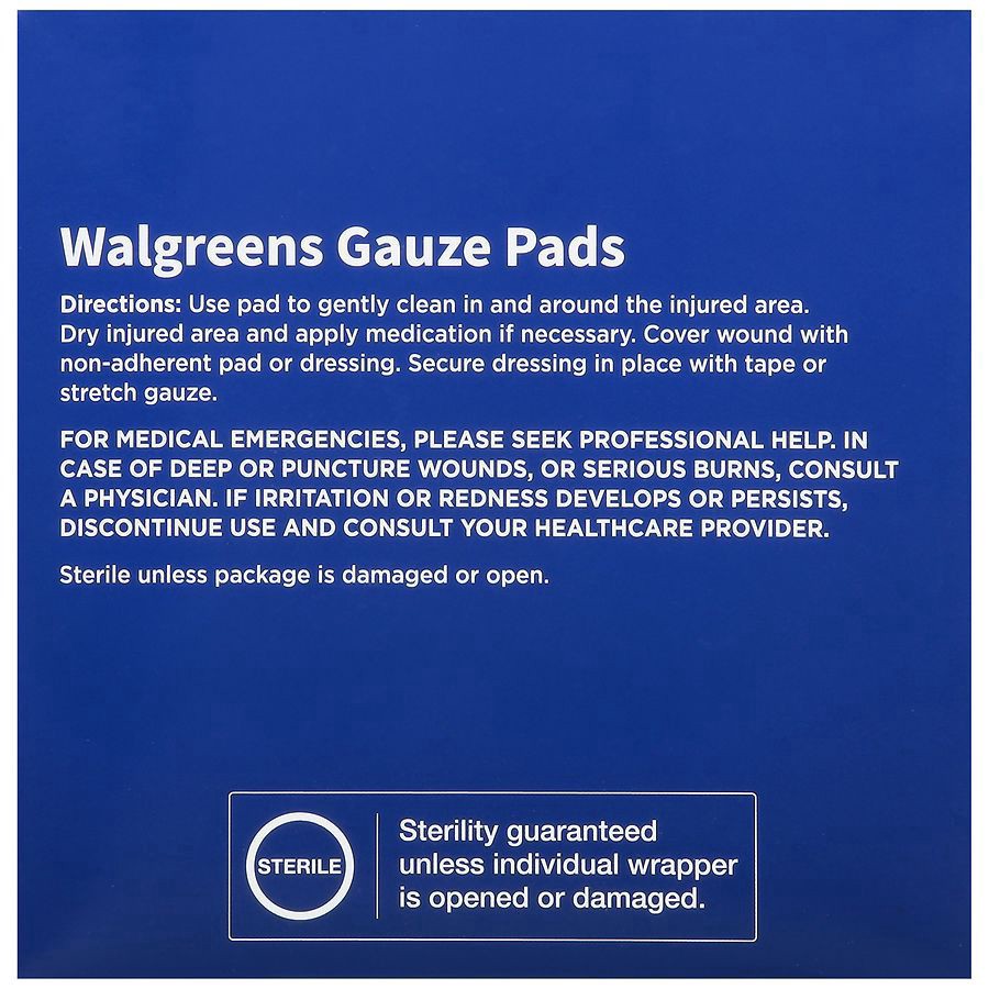 slide 3 of 5, Walgreens 4-Inch Gauze Pads, 25 ct