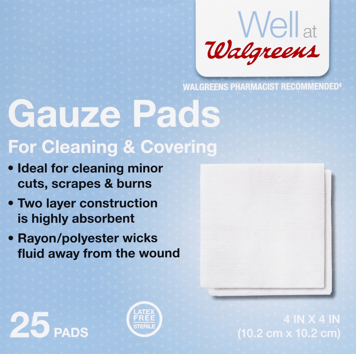 Walgreens 4Inch Gauze Pads 25 ct Shipt