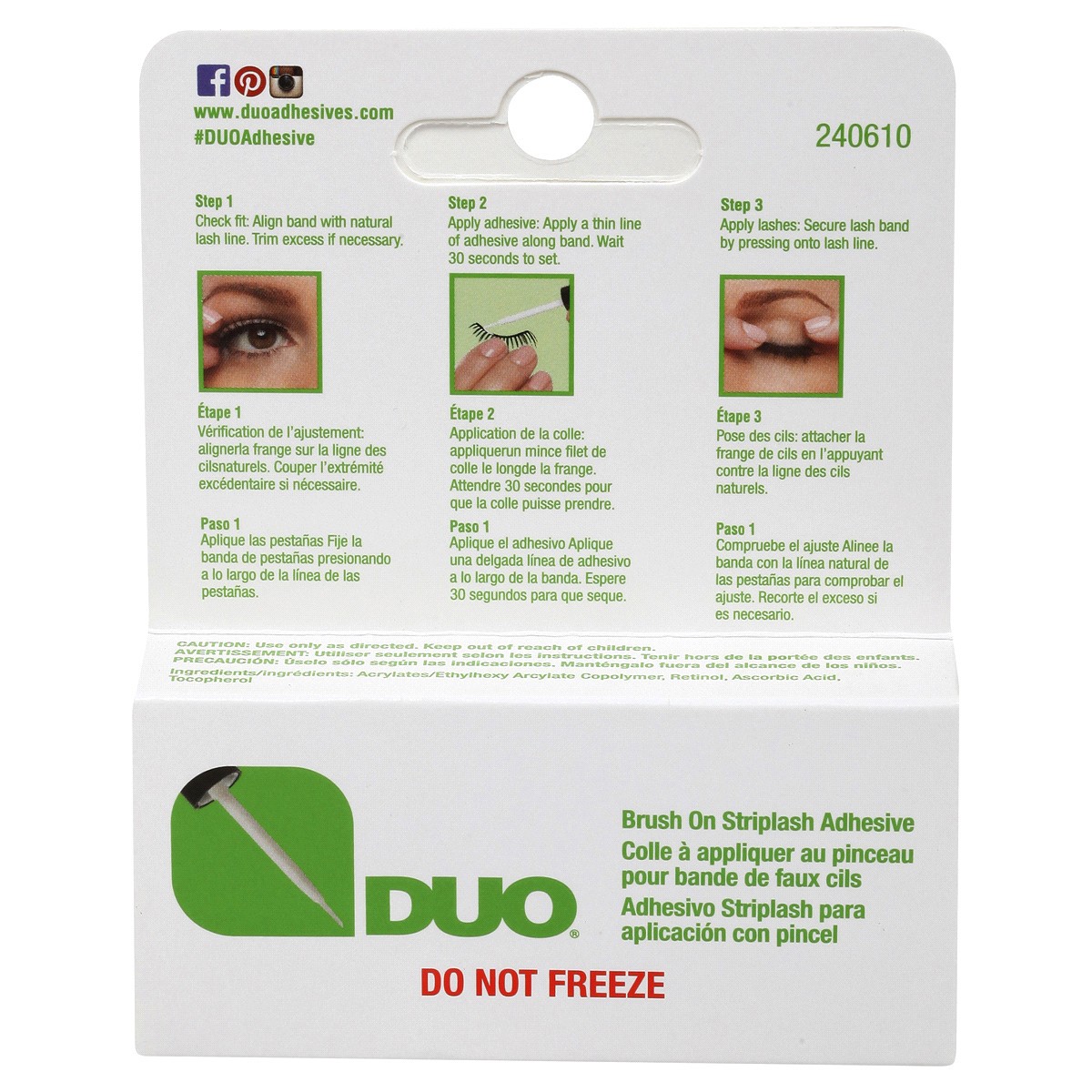 slide 2 of 4, DUO White/Clear Brush On Striplash Adhesive 0.18 oz, 0.18 oz