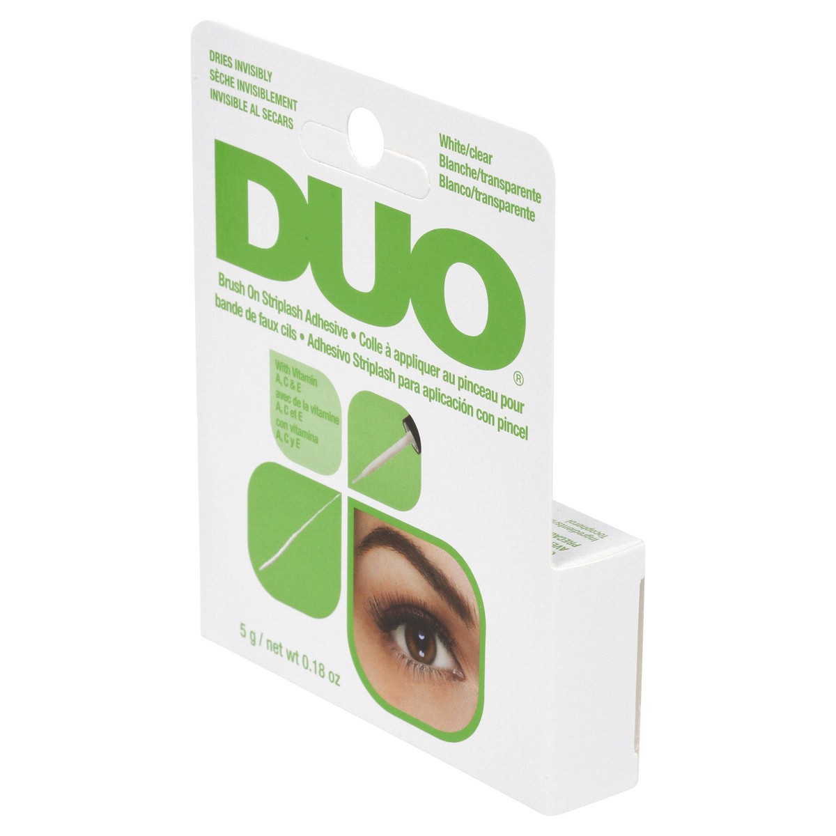 slide 4 of 4, DUO White/Clear Brush On Striplash Adhesive 0.18 oz, 0.18 oz