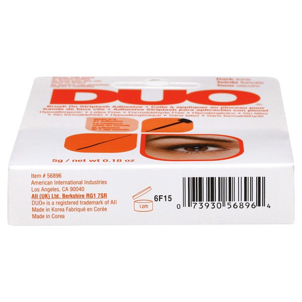 slide 12 of 13, DUO Brush on Striplash Adhesive - Dark Tone, 1 ct