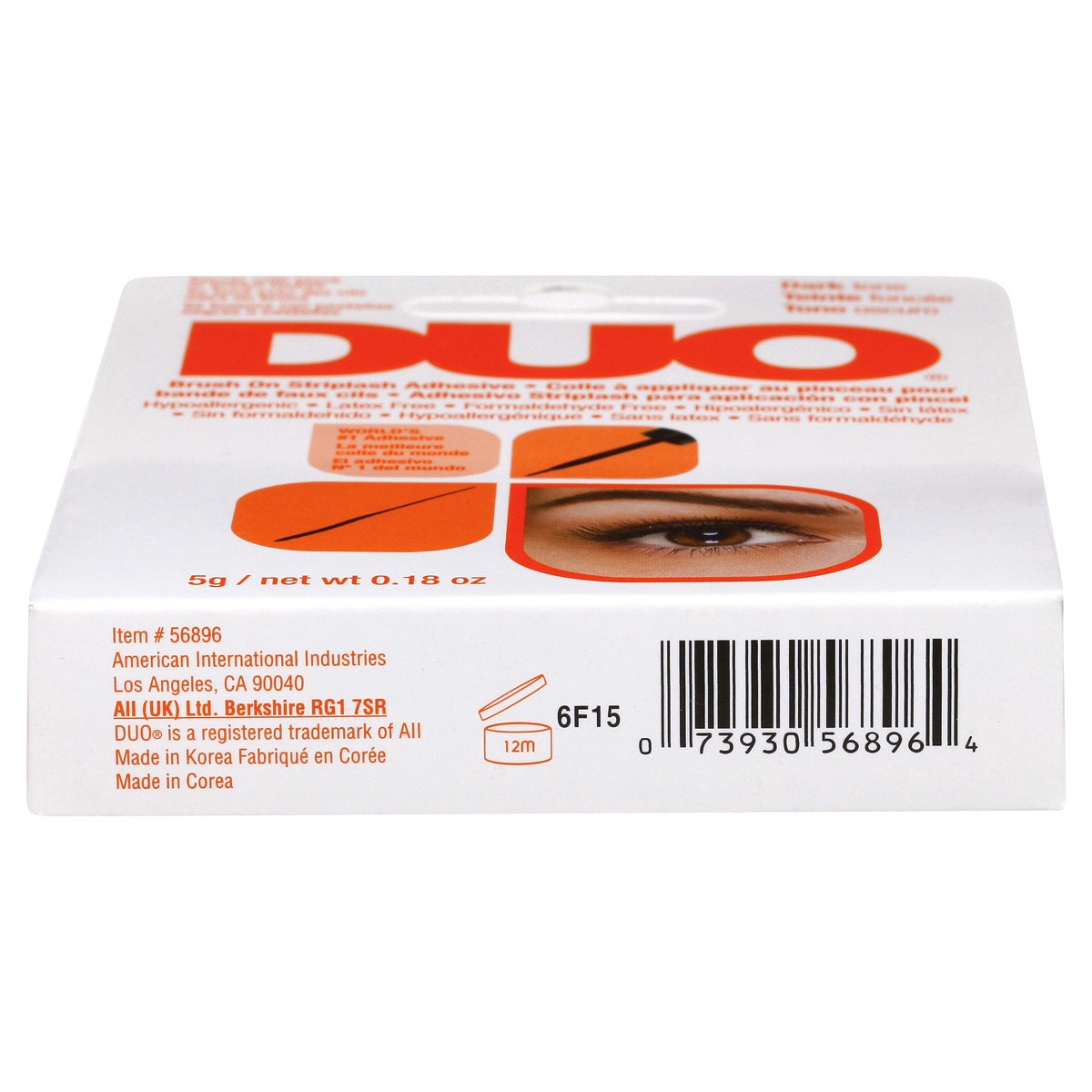 slide 13 of 13, DUO Brush on Striplash Adhesive - Dark Tone, 1 ct
