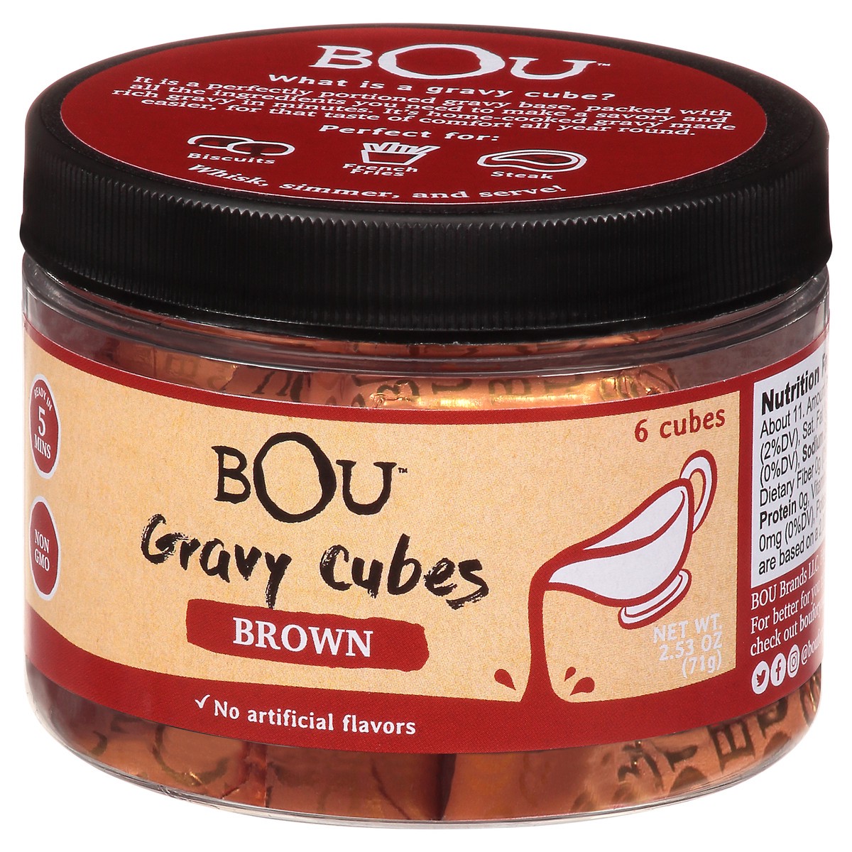 slide 3 of 9, BOU Brown Gravy Cubes 6 ea, 6 ct