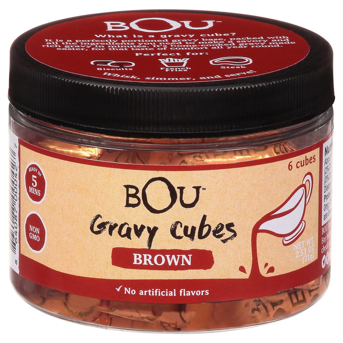 slide 1 of 9, BOU Brown Gravy Cubes 6 ea, 6 ct