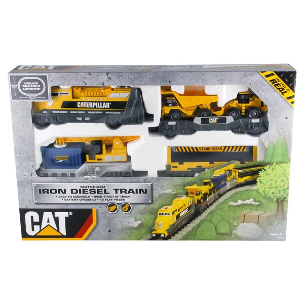 slide 1 of 1, Toystate CAT Iron Diesel Train, 1 ct