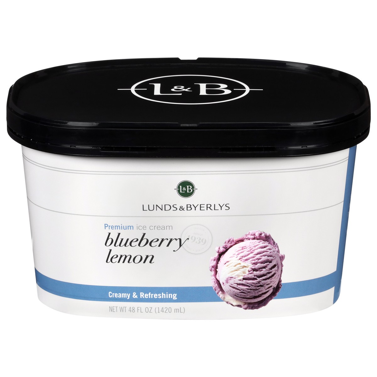 slide 4 of 4, Lunds & Byerlys Premium Blueberry Lemon Ice Cream 48 fl oz, 48 fl oz