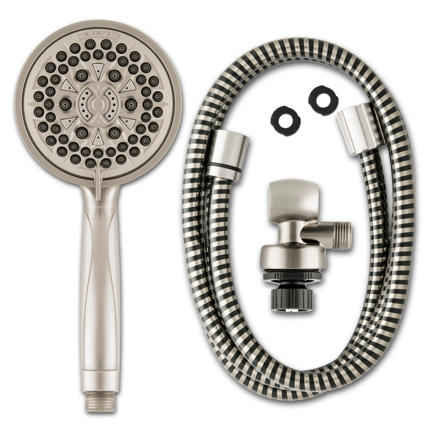 slide 7 of 8, Waterpik 7 Mode Power Pulse Hand Held Single Shower Head Brushed Nickel - Waterpik, 1 ct