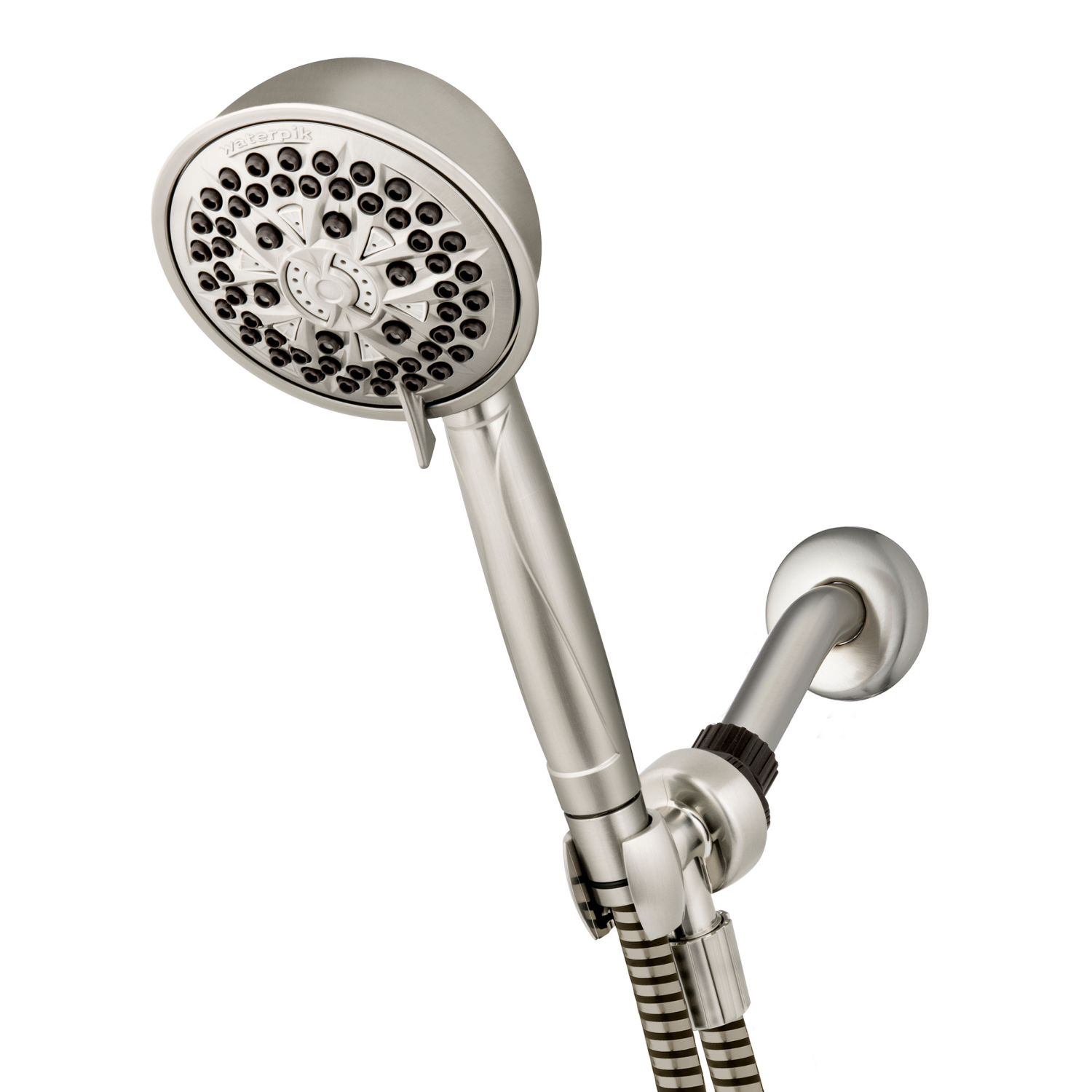 slide 1 of 5, Waterpik 7 Mode Power Pulse Hand Held Single Shower Head Brushed Nickel - Waterpik, 1 ct