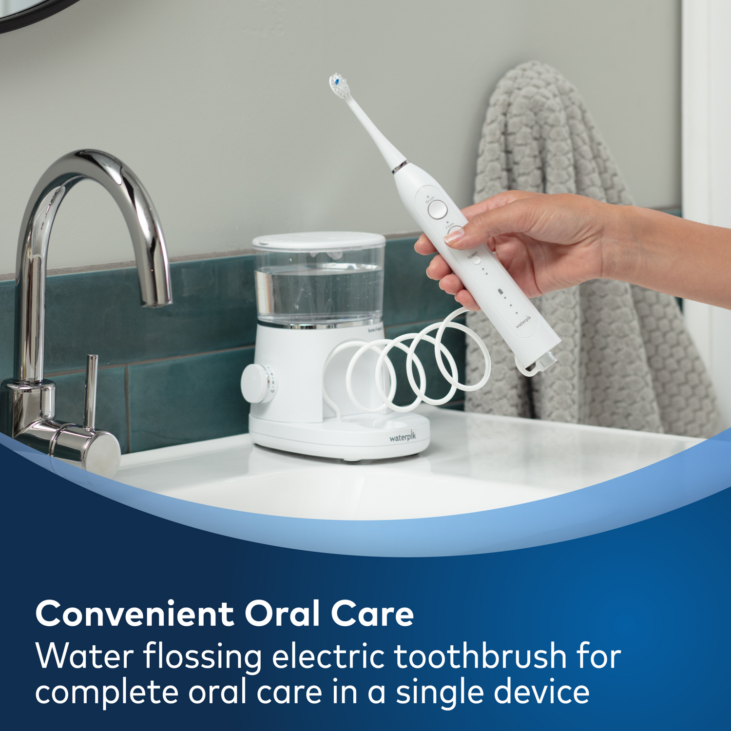 slide 7 of 8, Waterpik Water Flosser Sonic-Fusion Flossing Toothbrush Kit, 1 ct