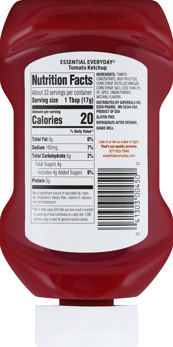 slide 4 of 6, Essential Everyday Upside Down Squeeze Ketchup, 20 oz