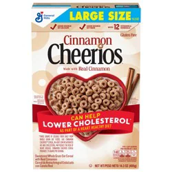 Cinnamon Cheerios, Heart Healthy Cereal, Large Size, 14.3 OZ