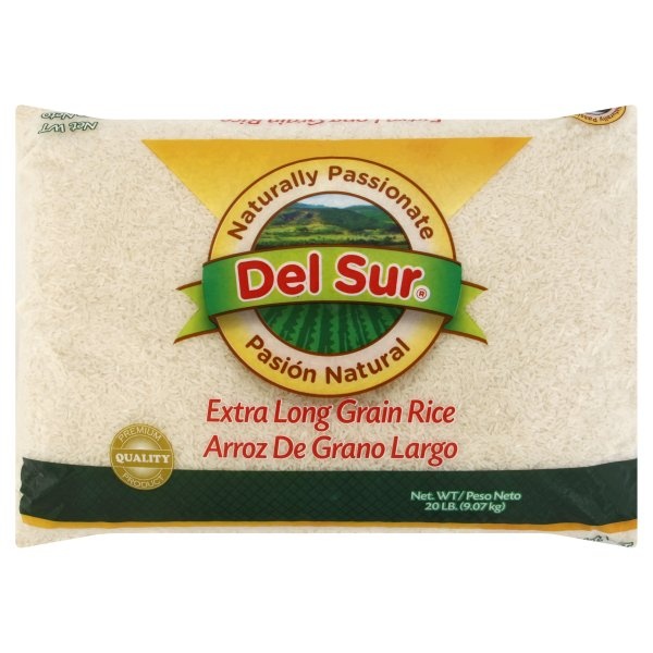 slide 1 of 1, Del Sur Extra Long Grain Rice, 20 lb