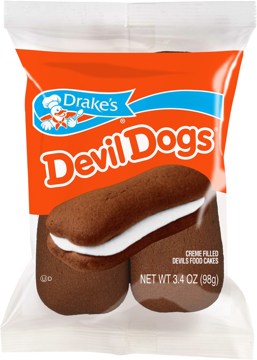 slide 3 of 5, Drake's Cakes, Drake's Snack DEVIL DOGS  (wrap), 3.4 oz