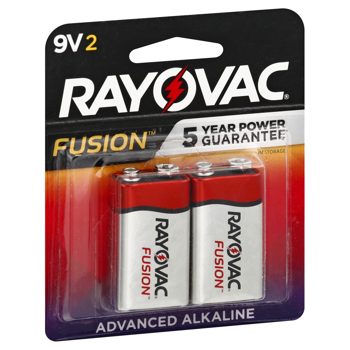 slide 7 of 8, Rayovac Fusion 9V Batteries (2 Pack), Alkaline 9 Volt Batteries, 2 ct