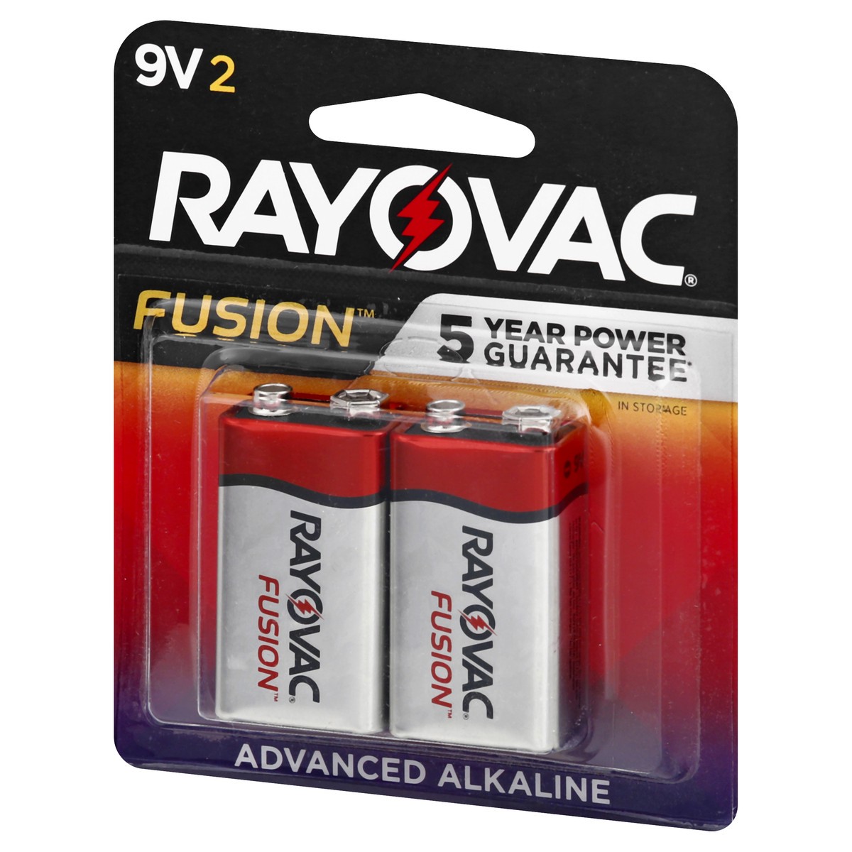 slide 8 of 8, Rayovac Fusion 9V Batteries (2 Pack), Alkaline 9 Volt Batteries, 2 ct