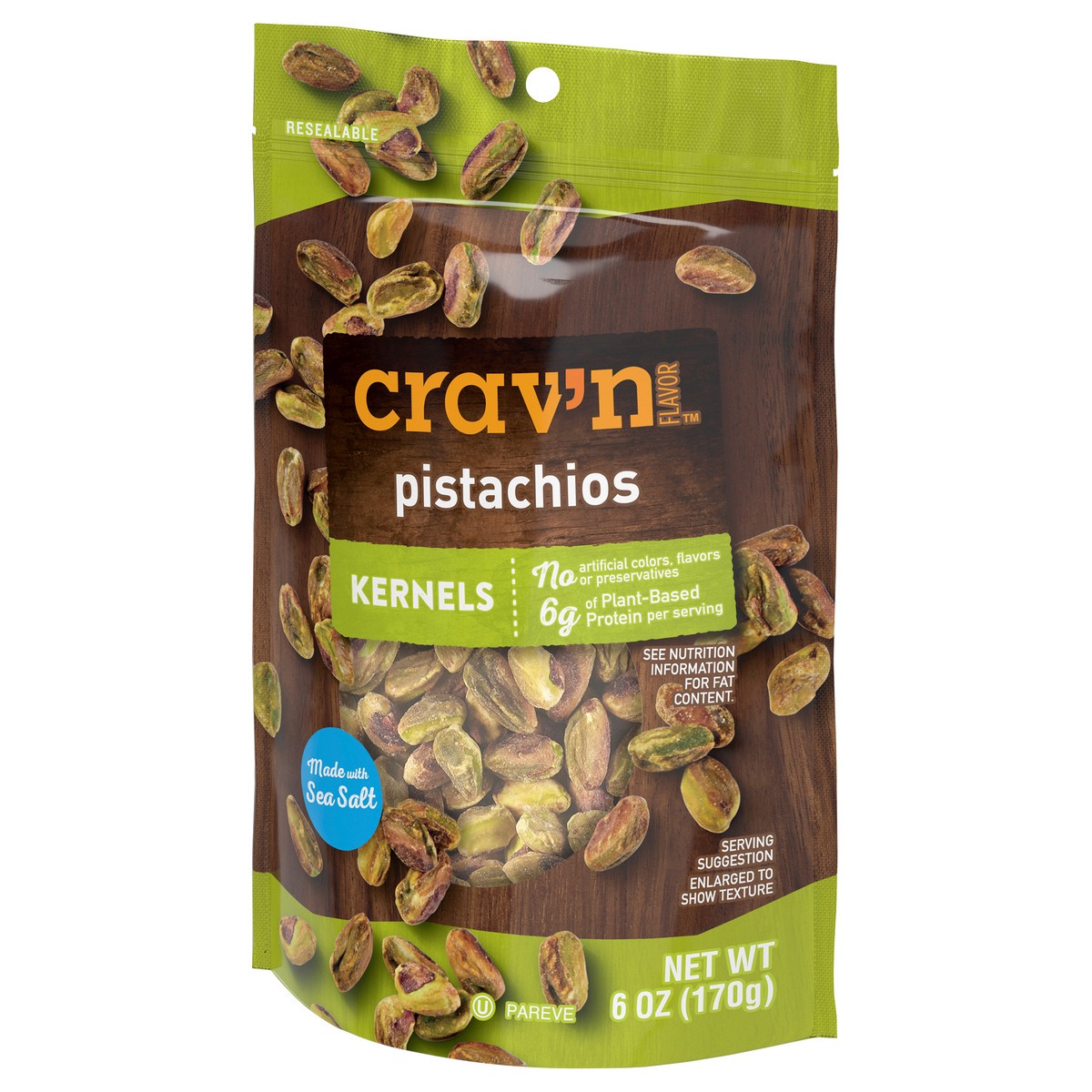 slide 4 of 4, Crav'n Flavor Kernels Pistachios 6 oz, 6 oz