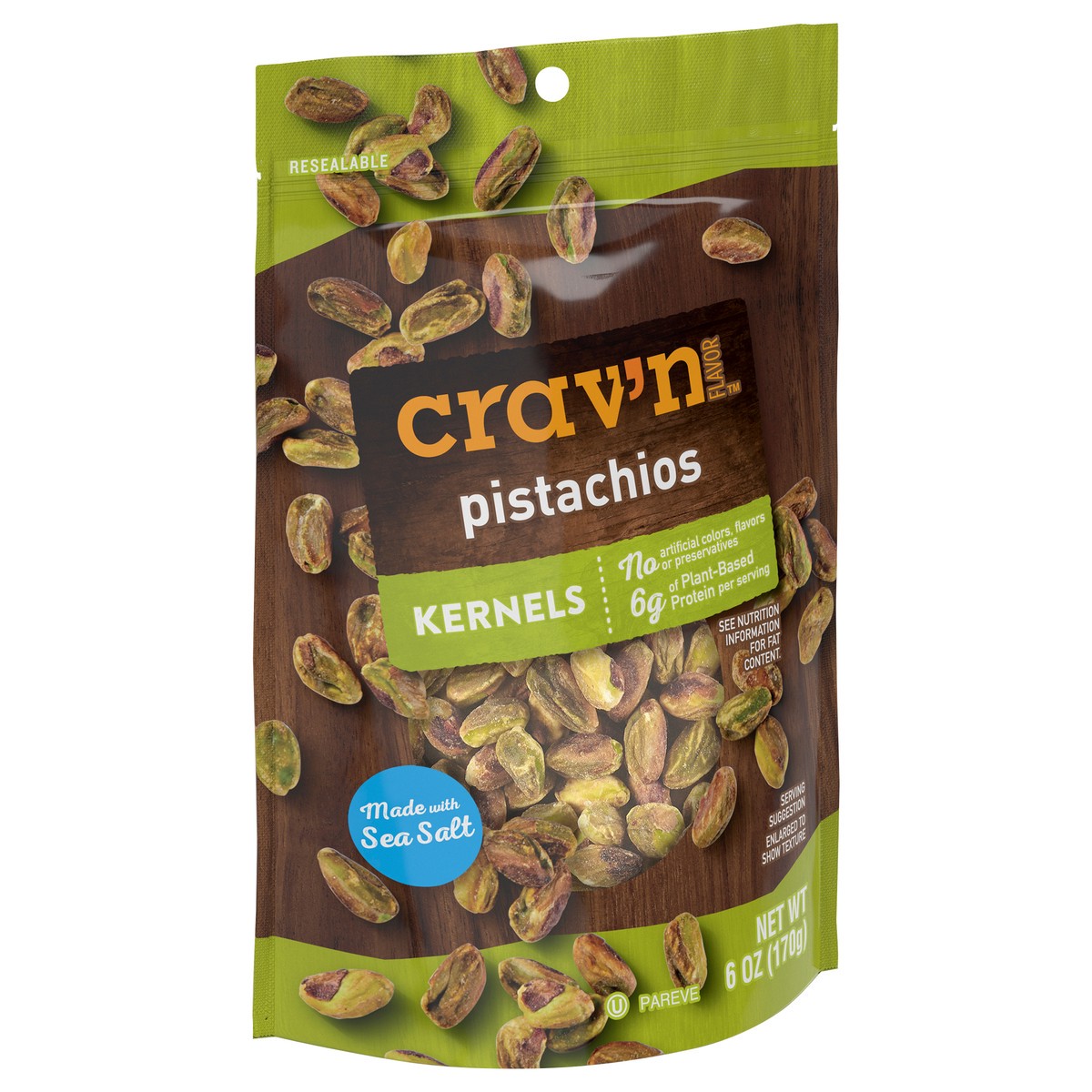 slide 3 of 4, Crav'n Flavor Kernels Pistachios 6 oz, 6 oz