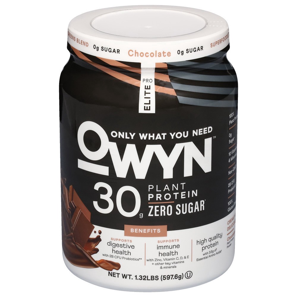 slide 1 of 4, OWYN Pro Elite High Plant Protein Powder - Zero Sugar- 1.32lb, 1.32 lb