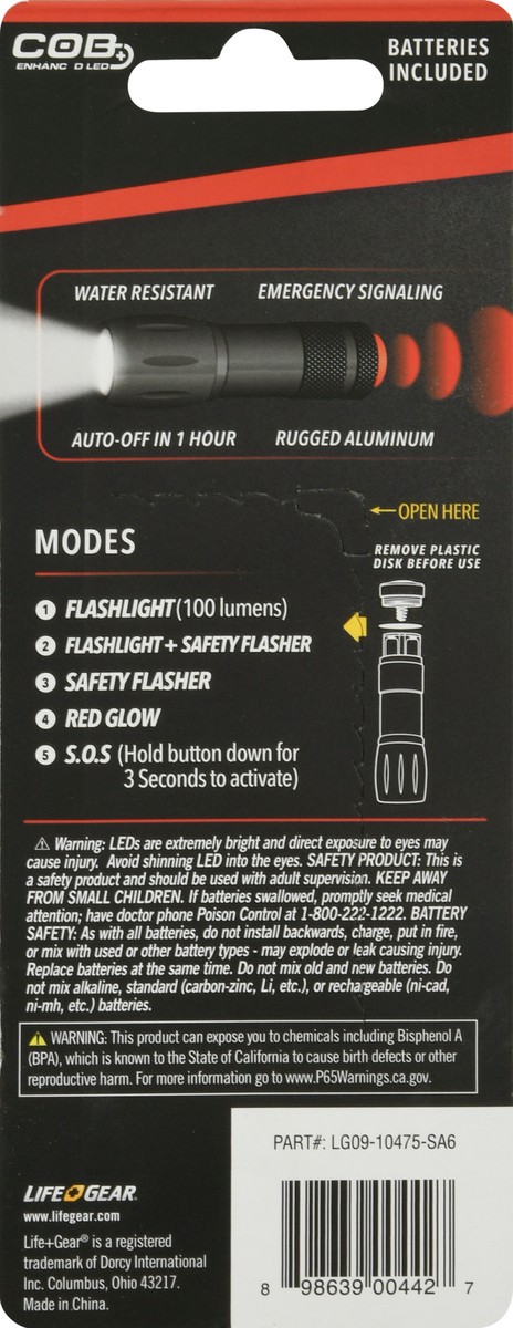 slide 6 of 9, Life + Gear 100 Lumens Advanced Flashlights 1 ea, 1 ct