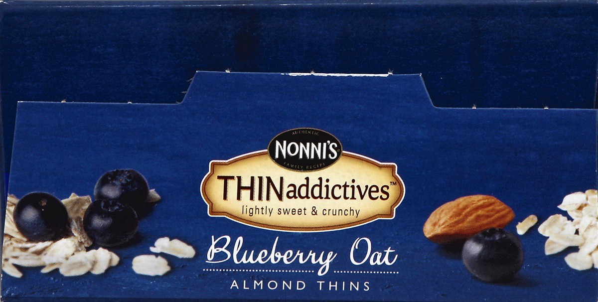 slide 2 of 4, Nonni's Thin Addictives Blueberry Oat Almond Thins, 4.4 oz