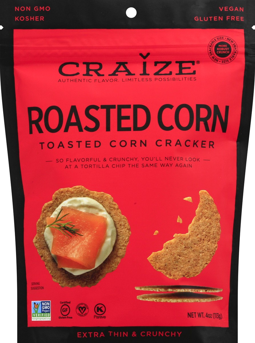 slide 6 of 12, Craize Roasted Corn Crisps, 4 oz