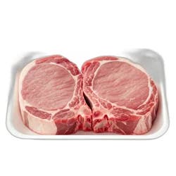 Stop & Shop Natural Bone-In Thick Cut Pork Tenderloin Chops - 2 ct