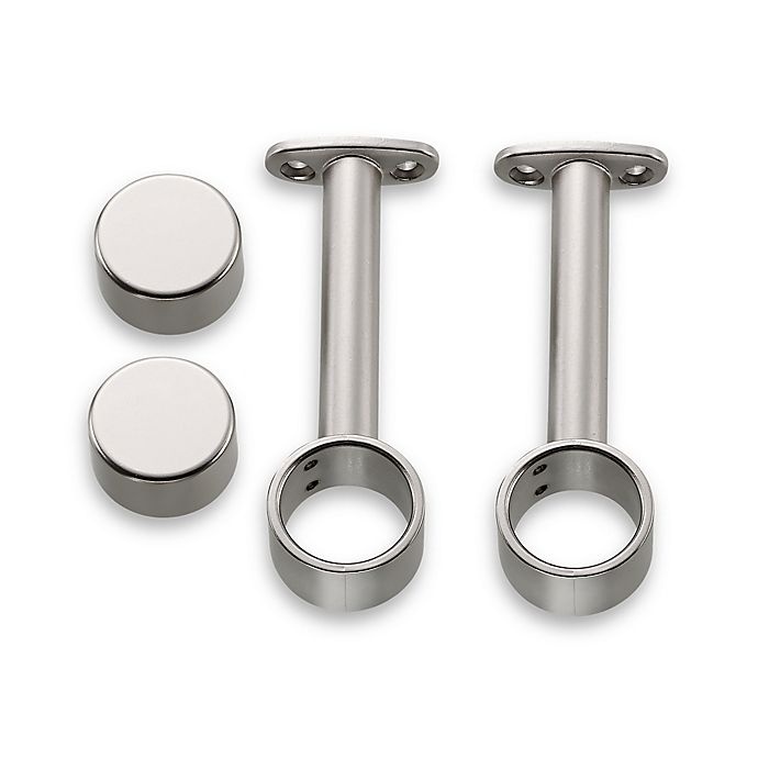 slide 1 of 1, Cambria Acrylic Stock Hardware Set - Brushed Nickel, 4 ct