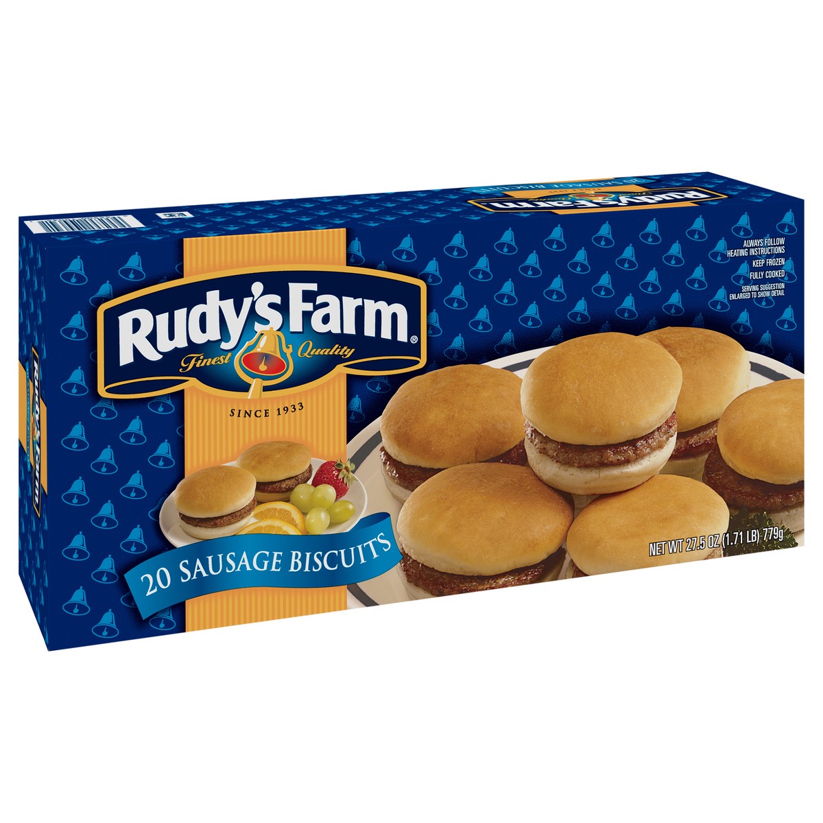 slide 2 of 11, RUDYS FARM Rudy's Farm Sausage Biscuits, 20 Count (Frozen), 779.61 g