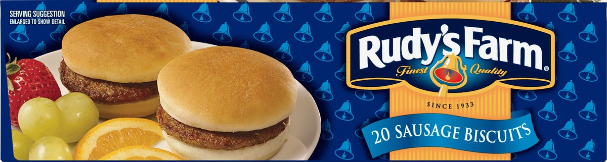 slide 9 of 11, RUDYS FARM Rudy's Farm Sausage Biscuits, 20 Count (Frozen), 779.61 g