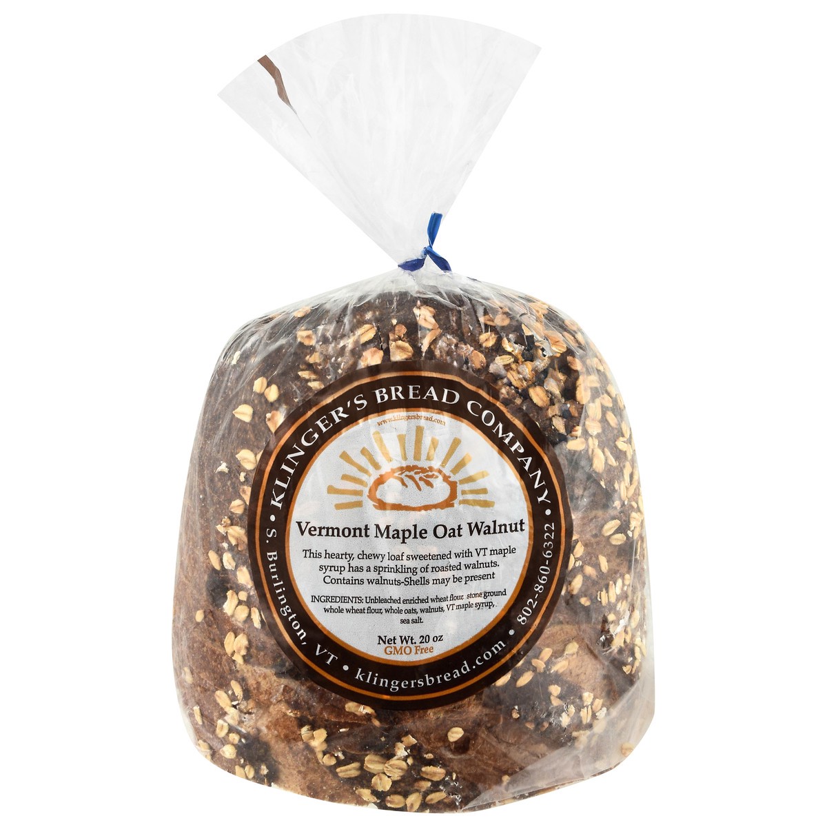 slide 2 of 4, Klinger's Vermont Maple Oat Walnut Bread, 20 oz