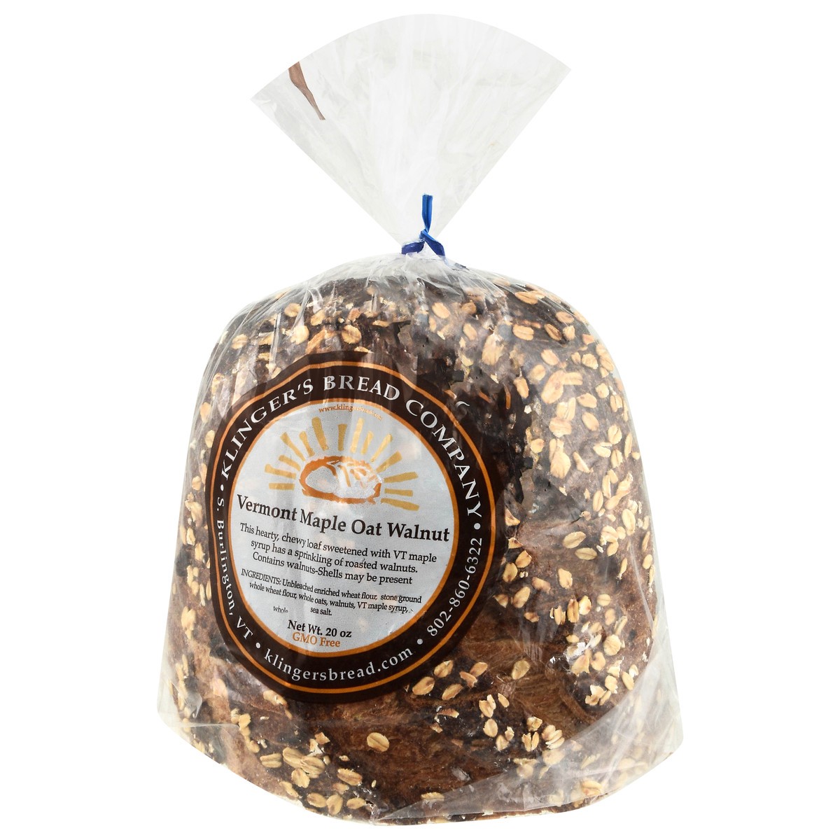 slide 4 of 4, Klinger's Vermont Maple Oat Walnut Bread, 20 oz