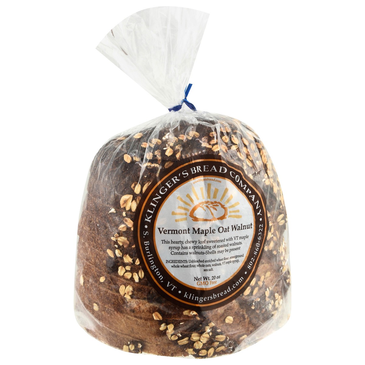 slide 3 of 4, Klinger's Vermont Maple Oat Walnut Bread, 20 oz