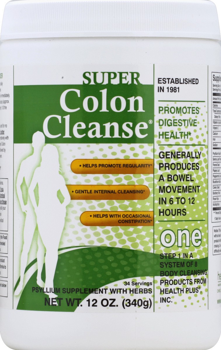 slide 2 of 2, Health Plus Super Colon Cleanse Powder, 12 oz