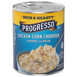 Progresso Rich & Hearty Soup Chicken Corn Chowder Flavored With Bacon - 18.5 Oz