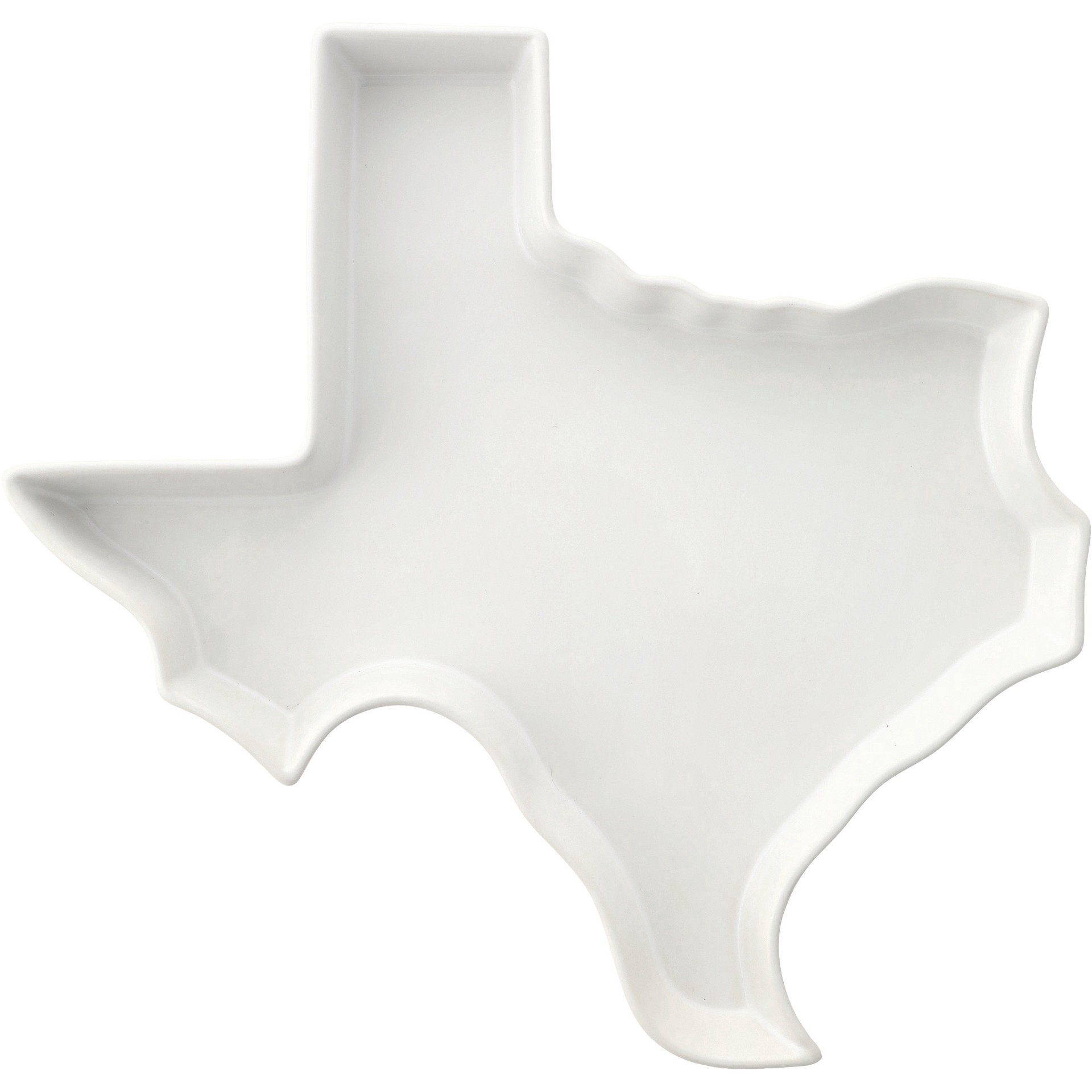 slide 1 of 1, our goods Stoneware Texas Shaped Platter, 13ftft