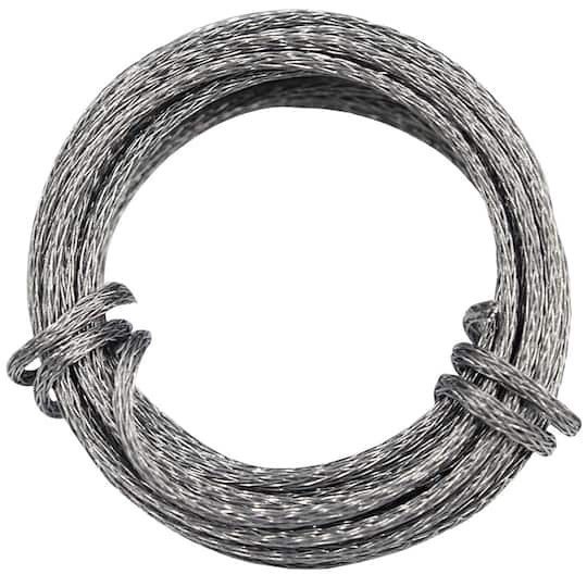 slide 1 of 2, 9ft. Galvanized Braided Hanging Wire, 20lb., 20 lb