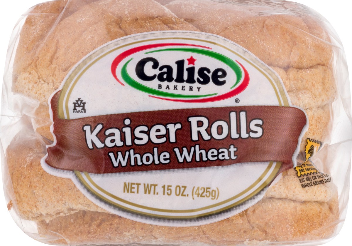 slide 6 of 10, Calise Bakery & Sons Rolls Kaiser Enriched 100% Whole Wheat Deli, 14 oz