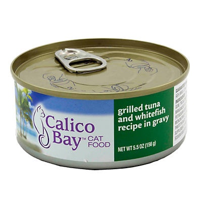 slide 1 of 1, Calico Bay Cat Food - Grilled Tuna & Whitefish, 5.5 oz