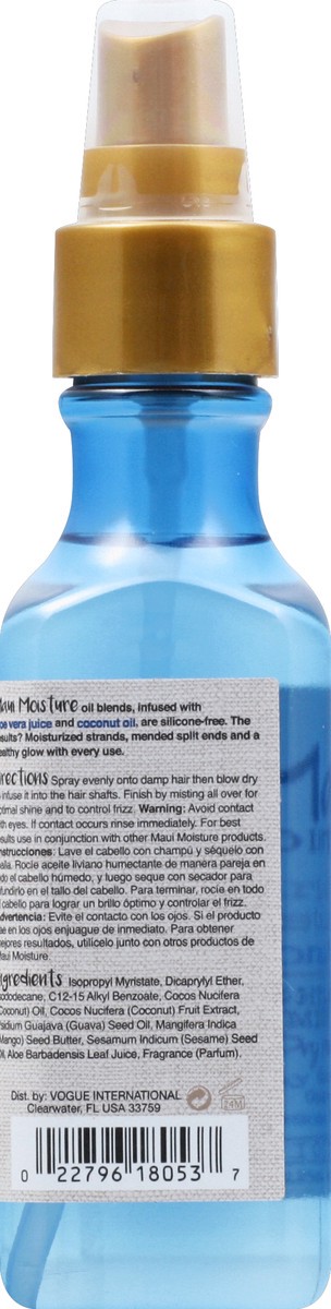 slide 6 of 7, Maui Moisture Nourish & Moisture + Coconut Milk Weightless Oil Mist For Dry Hair, 4.2 oz