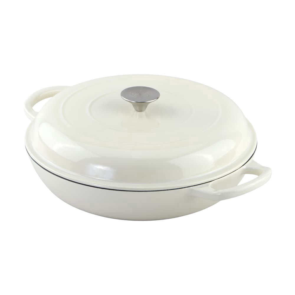 slide 4 of 5, Dot 3.4Qt Braiser Ivory, 1 ct