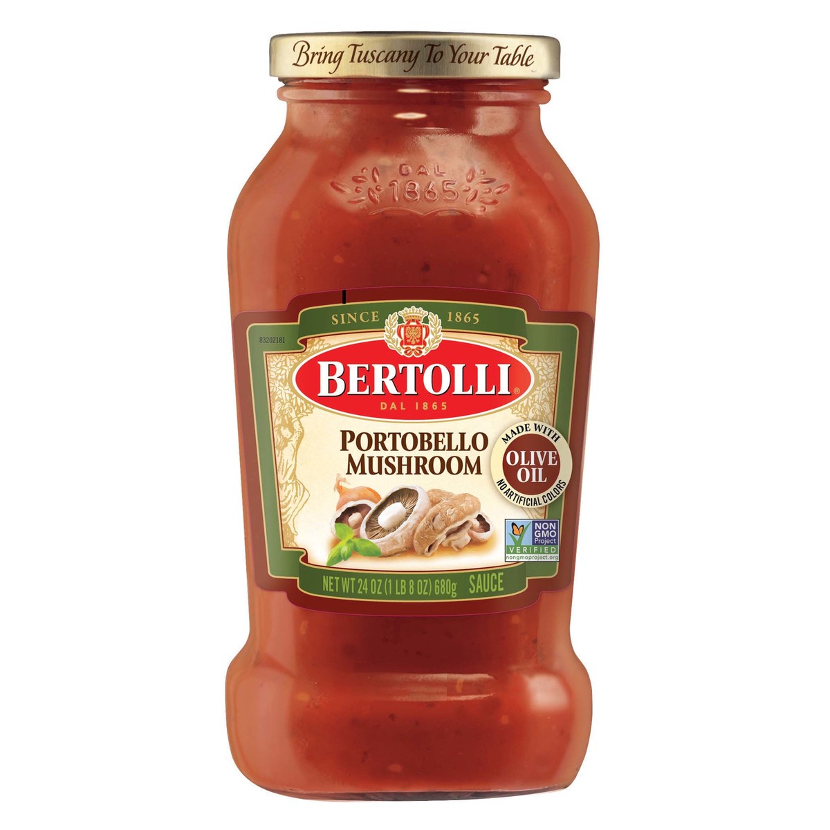 slide 1 of 8, Bertolli Portobello Mushroom Pasta Sauce 24 oz., 24 oz