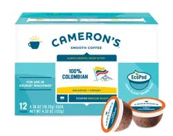 Cameron's Coffee Single Serve Pods, 100% Colombian, 12 Count