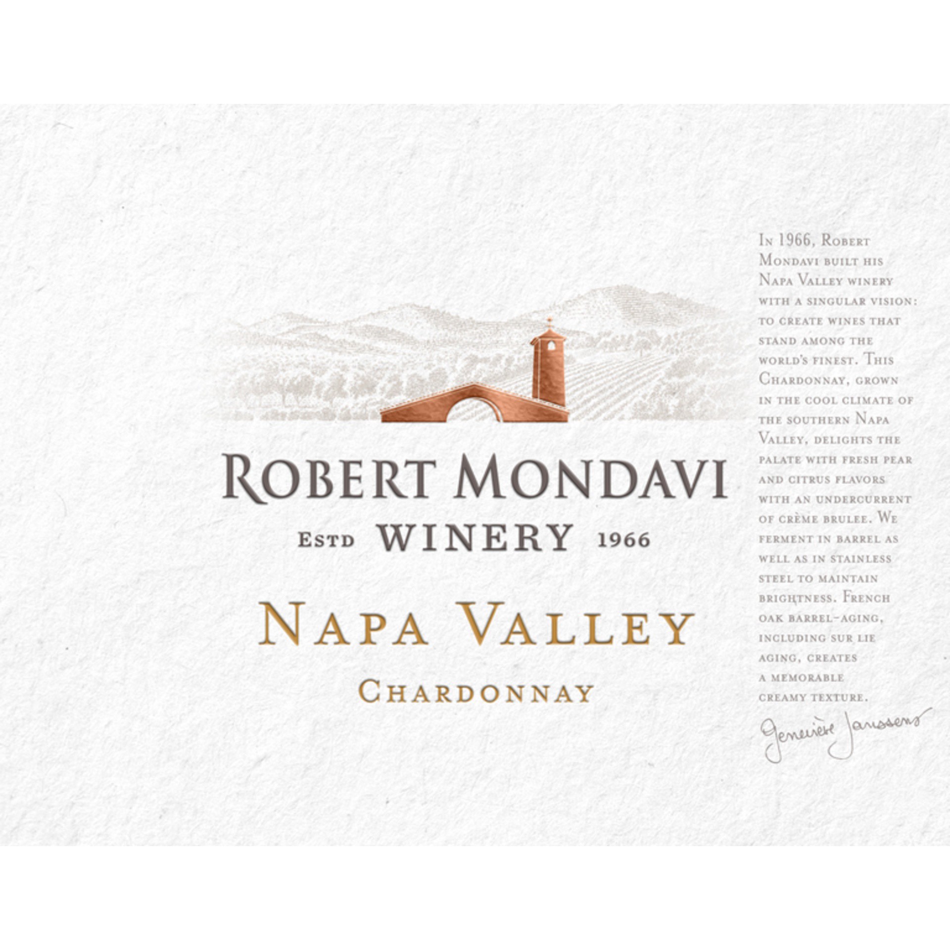 slide 6 of 7, Robert Mondavi Winery Napa Valley Chardonnay White Wine, 750 mL Bottle, 25.35 fl. oz