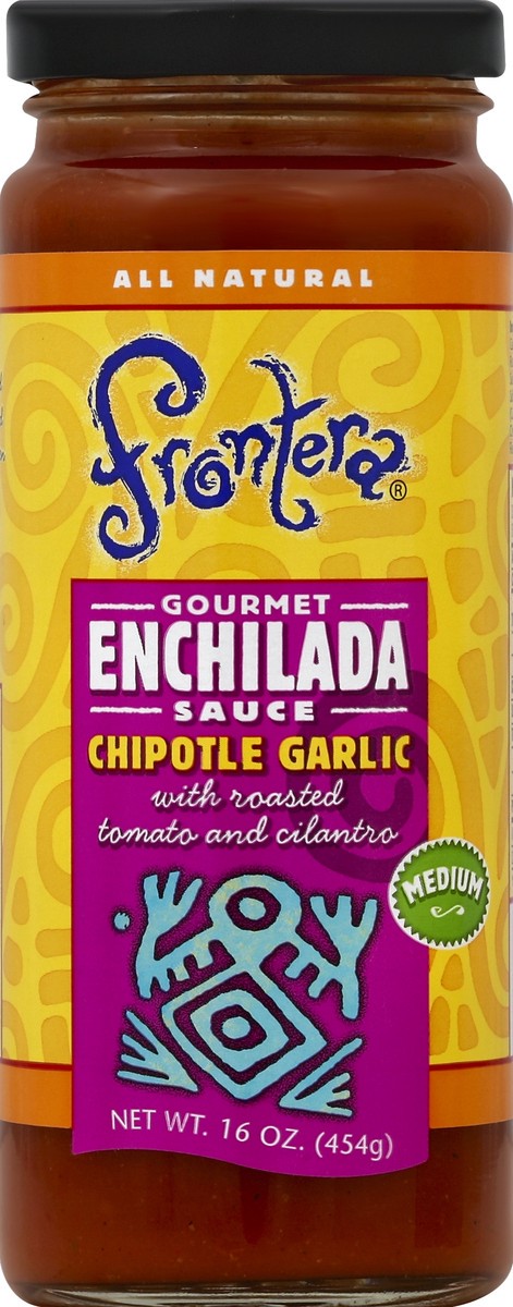 slide 2 of 2, Frontera Chipotle Garlic Medium Enchilada Sauce , 16 oz